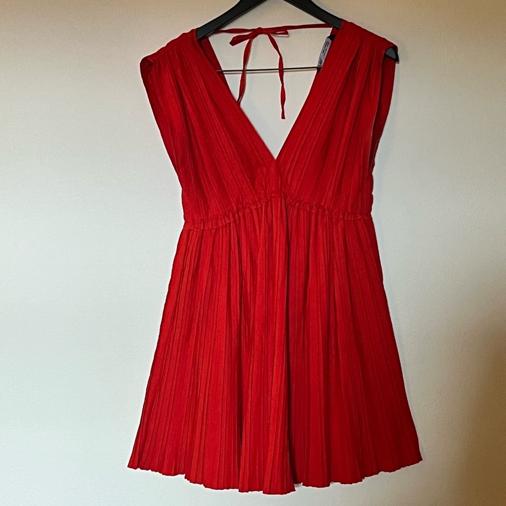 Zara Babydoll Pleated Mini Dress